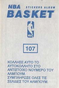 1991-92 Panini Stickers (Greek) #107 J.R. Reid Back