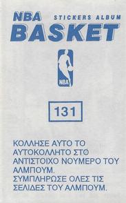 1991-92 Panini Stickers (Greek) #131 Reggie Miller Back
