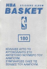1991-92 Panini Stickers (Greek) #180 Dee Brown Back