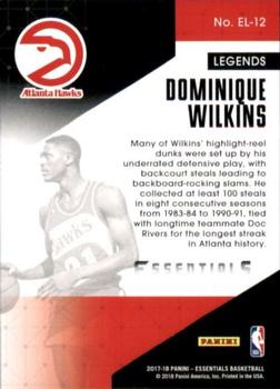 2017-18 Panini Essentials - Essential Legends #EL-12 Dominique Wilkins Back