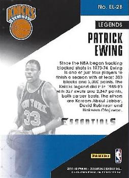 2017-18 Panini Essentials - Essential Legends #EL-28 Patrick Ewing Back