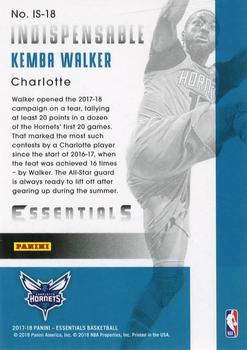 2017-18 Panini Essentials - Indispensable Stars #IS-18 Kemba Walker Back