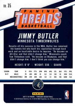 2017-18 Panini Threads #35 Jimmy Butler Back