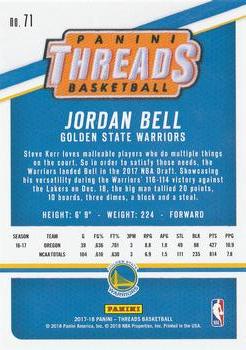 2017-18 Panini Threads #71 Jordan Bell Back