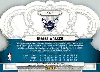 2017-18 Panini Crown Royale #1 Kemba Walker Back