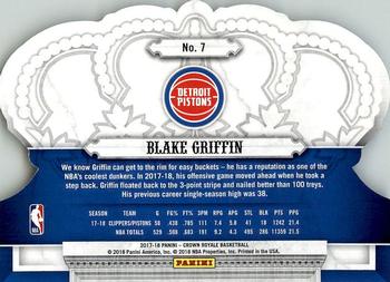 2017-18 Panini Crown Royale #7 Blake Griffin Back