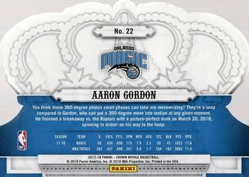2017-18 Panini Crown Royale #22 Aaron Gordon Back