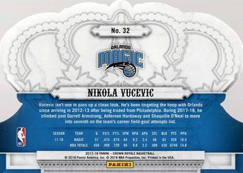 2017-18 Panini Crown Royale #32 Nikola Vucevic Back