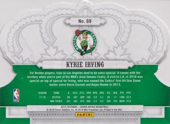 2017-18 Panini Crown Royale #69 Kyrie Irving Back