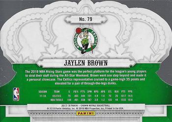 2017-18 Panini Crown Royale #79 Jaylen Brown Back