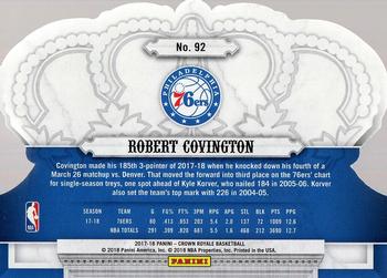 2017-18 Panini Crown Royale #92 Robert Covington Back