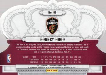 2017-18 Panini Crown Royale #96 Rodney Hood Back