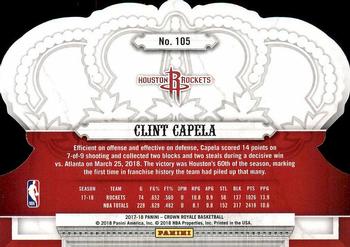 2017-18 Panini Crown Royale #105 Clint Capela Back