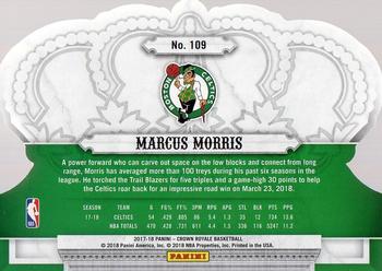 2017-18 Panini Crown Royale #109 Marcus Morris Back