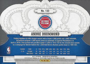 2017-18 Panini Crown Royale #133 Andre Drummond Back