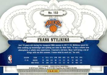 2017-18 Panini Crown Royale #153 Frank Ntilikina Back