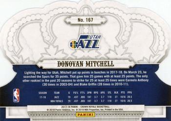 2017-18 Panini Crown Royale #167 Donovan Mitchell Back