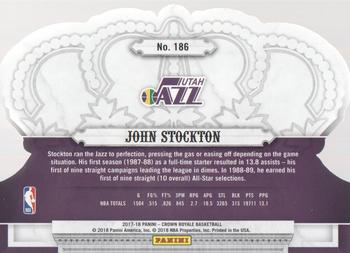 2017-18 Panini Crown Royale #186 John Stockton Back