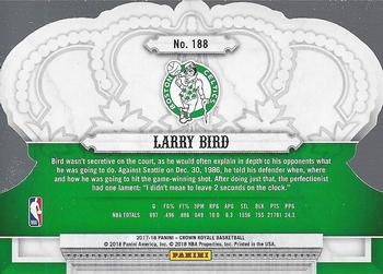 2017-18 Panini Crown Royale #188 Larry Bird Back