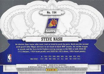 2017-18 Panini Crown Royale #194 Steve Nash Back