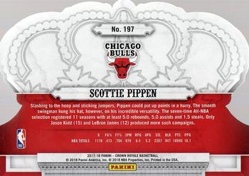 2017-18 Panini Crown Royale #197 Scottie Pippen Back