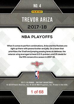 2017-18 Panini Instant NBA Playoffs #4 Trevor Ariza Back