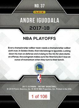 2017-18 Panini Instant NBA Playoffs #37 Andre Iguodala Back