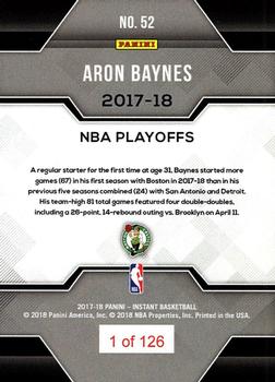 2017-18 Panini Instant NBA Playoffs #52 Aron Baynes Back