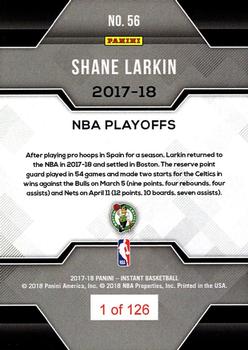 2017-18 Panini Instant NBA Playoffs #56 Shane Larkin Back