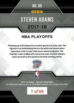 2017-18 Panini Instant NBA Playoffs #95 Steven Adams Back