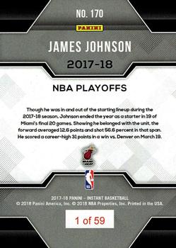 2017-18 Panini Instant NBA Playoffs #170 James Johnson Back