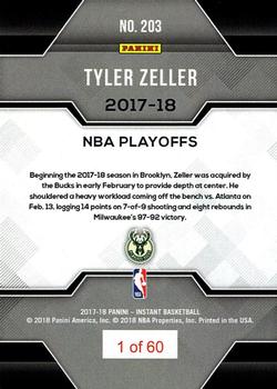 2017-18 Panini Instant NBA Playoffs #203 Tyler Zeller Back