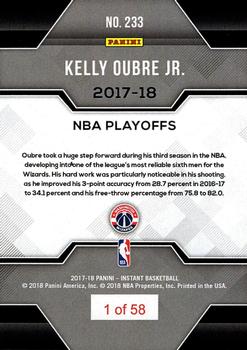 2017-18 Panini Instant NBA Playoffs #233 Kelly Oubre Jr. Back
