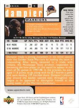 1998-99 UD Choice Preview #45 Erick Dampier Back