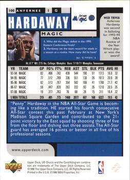 1998-99 UD Choice Preview #100 Anfernee Hardaway Back