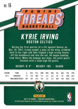 2017-18 Panini Threads - Dazzle #16 Kyrie Irving Back