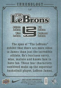 2007-08 Upper Deck Chronology - The Lebrons #LJ Lebron James Back