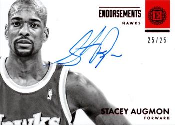 2017-18 Panini Encased - Endorsements Red #E-SAG Stacey Augmon Front