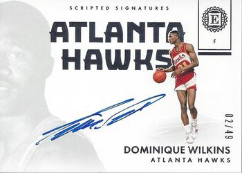 2017-18 Panini Encased - Scripted Signatures #SS-DWK Dominique Wilkins Front