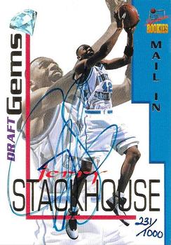 1995 Signature Rookies Draft Day - Autographed Promos #4 Jerry Stackhouse Front