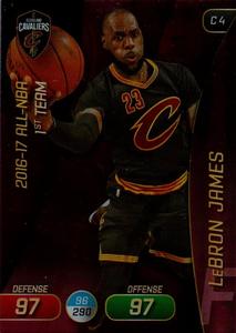 2017-18 Panini Stickers (Italy) - Adrenalyn XL #C 4 LeBron James Front