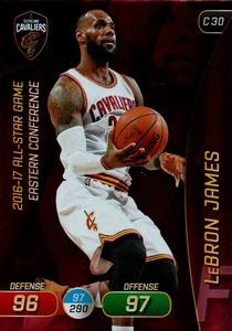 2017-18 Panini Stickers (Italy) - Adrenalyn XL #C 30 LeBron James Front