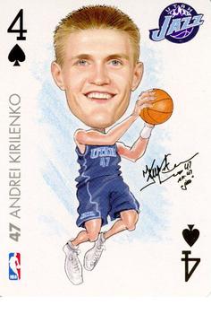 2004-05 All Pro Deal NBA Sports Playing Cards #4♠ Andrei Kirilenko Front