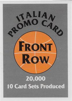 1991 Front Row - Italian/English Promos #NNO Brian Shaw Back