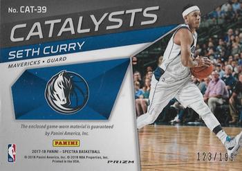 2017-18 Panini Spectra #CAT-39 Seth Curry Back