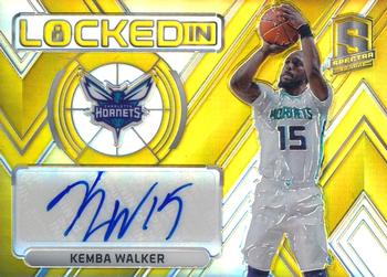 2017-18 Panini Spectra - Locked In Autographs Gold #LI-KWK Kemba Walker Front