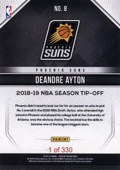 2018-19 Panini Instant NBA #8 Deandre Ayton Back