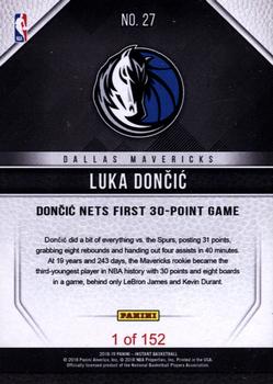 2018-19 Panini Instant NBA #27 Luka Dončić Back