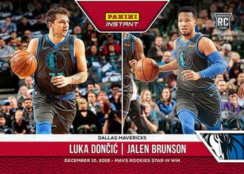 2018-19 Panini Instant NBA #50 Luka Dončić / Jalen Brunson Front