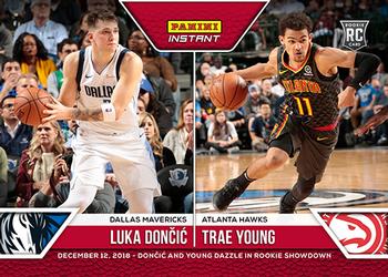 2018-19 Panini Instant NBA #52 Luka Dončić / Trae Young Front